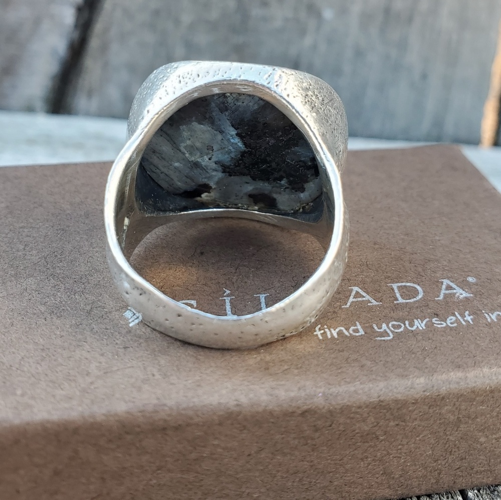 Silpada Silver And Black Statement Ring - image 5